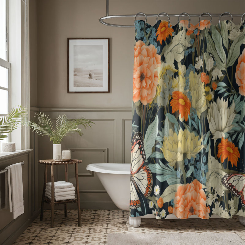 Rideau de douche Garden Serenity, H 74 po x l 71 po