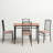 Atiyana Modern 5 Pieces Dining Set With Wooden Table and Upholstered Chairs