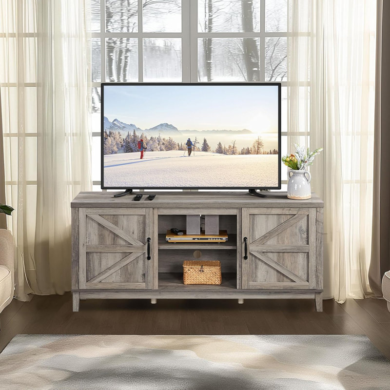 Meuble télé de style campagnard, Gris