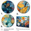 «Colorful Mosaic I - Abstract Collages», art sur toile-318398437-318398438