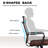 Amaiia Mid-Back Ribbed Upholstered Swivel Genuine Leather Ergonomic Office Desk Chair, Conference Chair-795756786