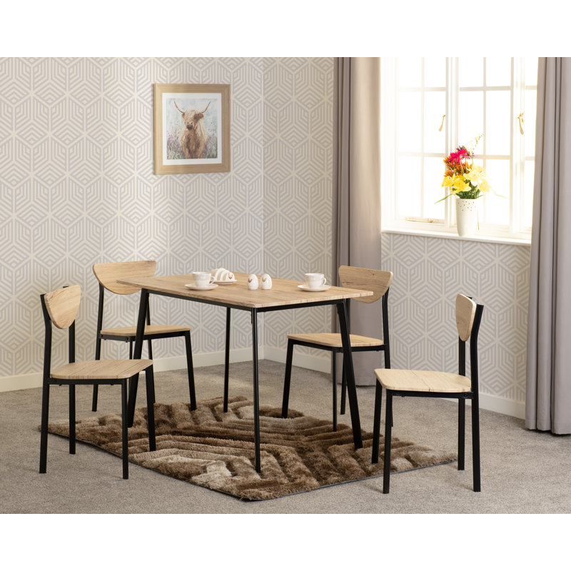 Palmeri 4 - Person Dining Set, Black