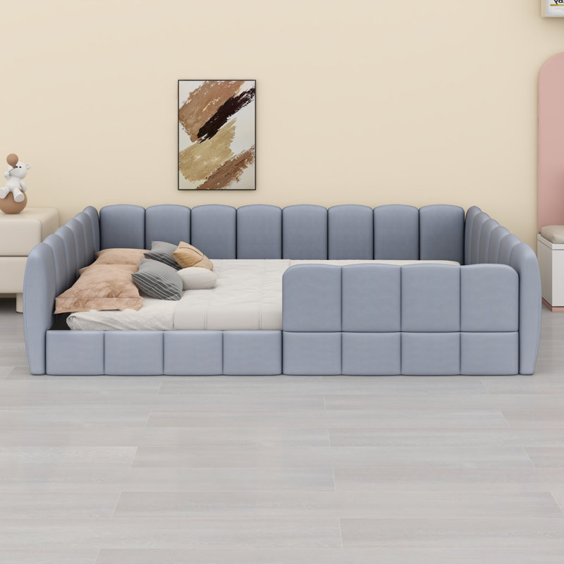 Lit tapissier Minimalist, Gris