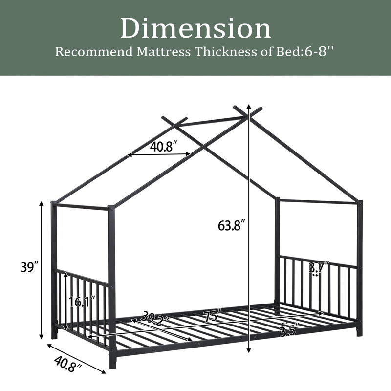 Agnia Metal Daybed, Black