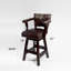 Tabouret de bar pivotant capitonné trophée brun foncé 26 po-61558329-61924289