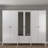 Modern Wardrobe with Shelves, 100% Chipboard, White & Wood Finish, 94.5 x 76.8 x 21.3 inches | Sturdy MDF Frame, Durable Metal Handle, Wall-Mountable, Perfect for Organized Storage & Stylish Décor