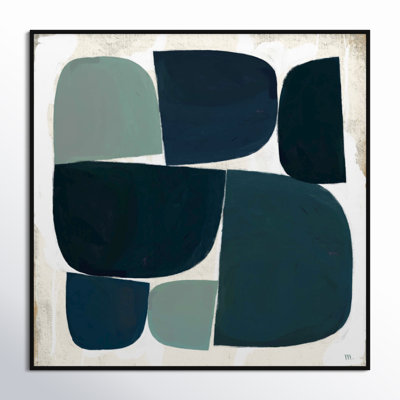 Ziti "Composizione di Forme Blue Black" Print