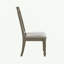 Ensemble de 2 chaises d'appoint en lin beige et chêne vieilli Zumala