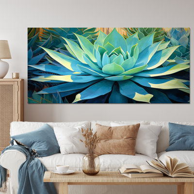 Green Succulents Majestic Agave II - Succulent Wall Art Decor