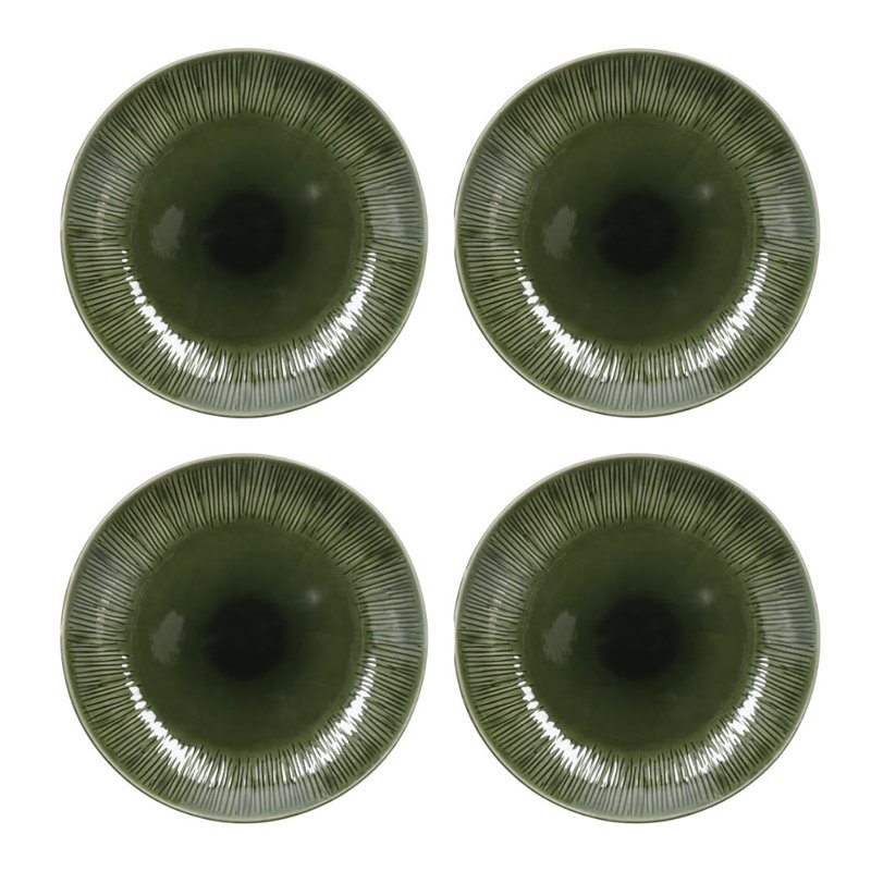 Mikasa Jardin Stoneware Dinner Plates, 27cm, Green