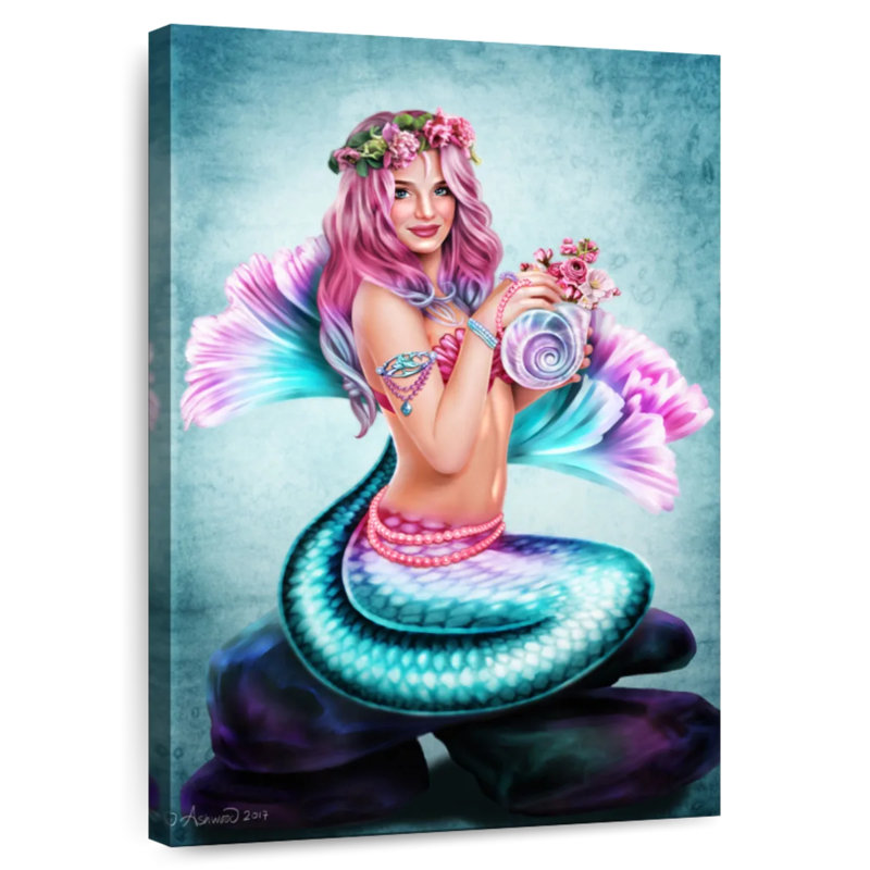 Fleurs de printemps Kelan Mermaid, H 39 po x l 26 po