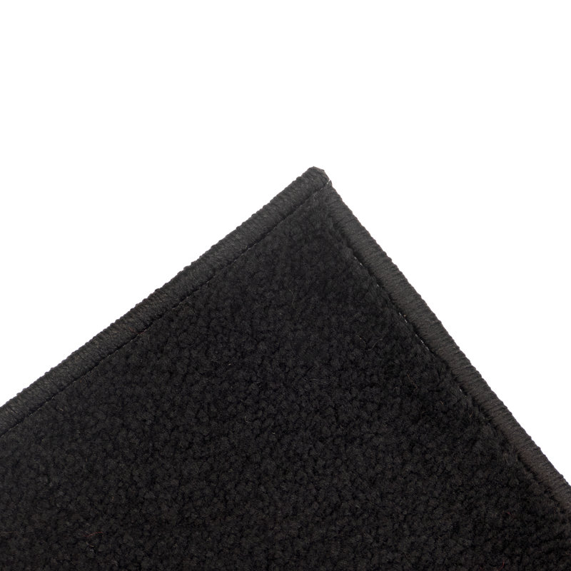 Harrish Custom Size Solid Black Color Medium Pile Slip Resistant Runner Rugs by Feet, Runner 2'6" x 11'