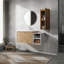 Meuble-lavabo mural 42 po avec lavabo et armoire latérale, portes à fermeture douce 42 po