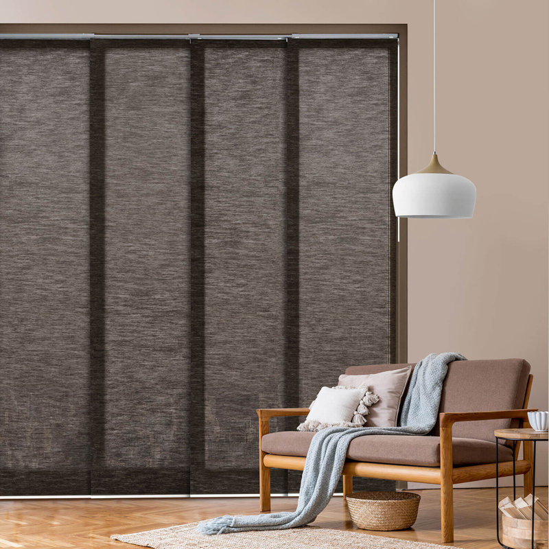 Semi Sheer Vertical Blind, Dark Brown