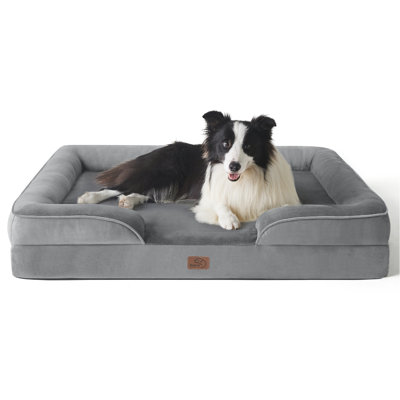Bedsure Cozy L Orthopedic Dog Bed, Waterproof Washable Sofa Bed with Removable Cover, Non-Slip Base for Large Dogs