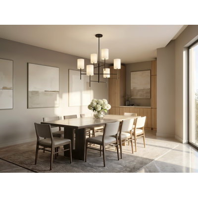 Barbara Barry Courtois 6 Light Dining Room Chandelier With Linen Shade