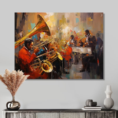 Brass Band Golden Tuba Orchestra  Musician Wall Art