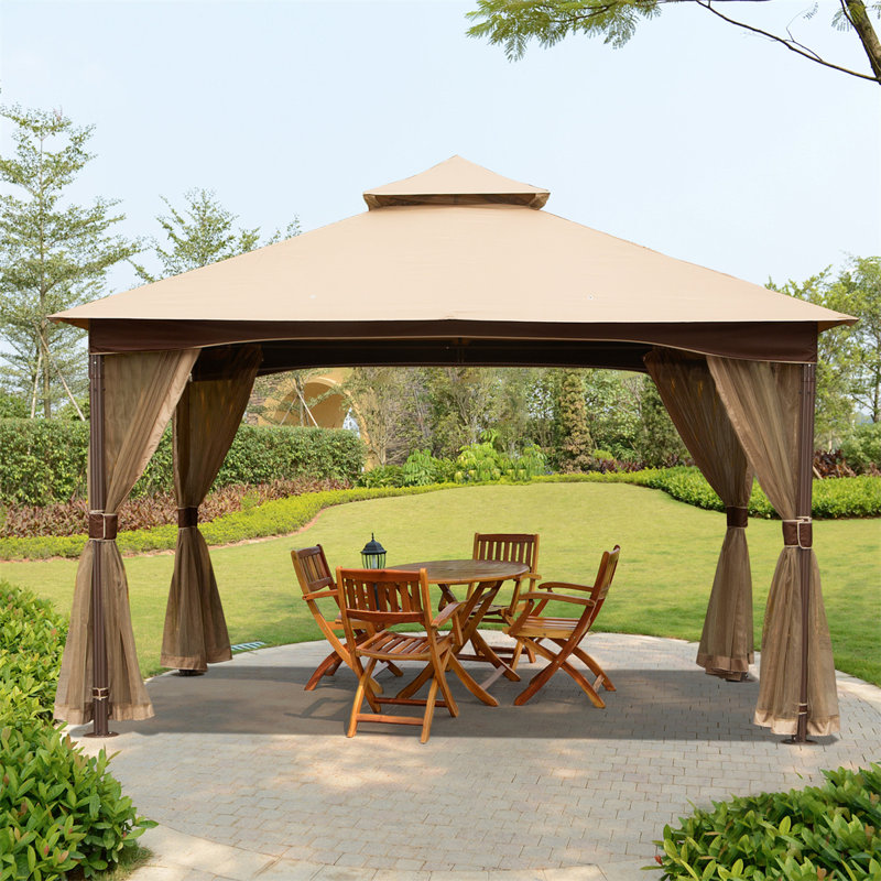 10 Ft. W x 10 Ft. D Steel Patio Gazebo