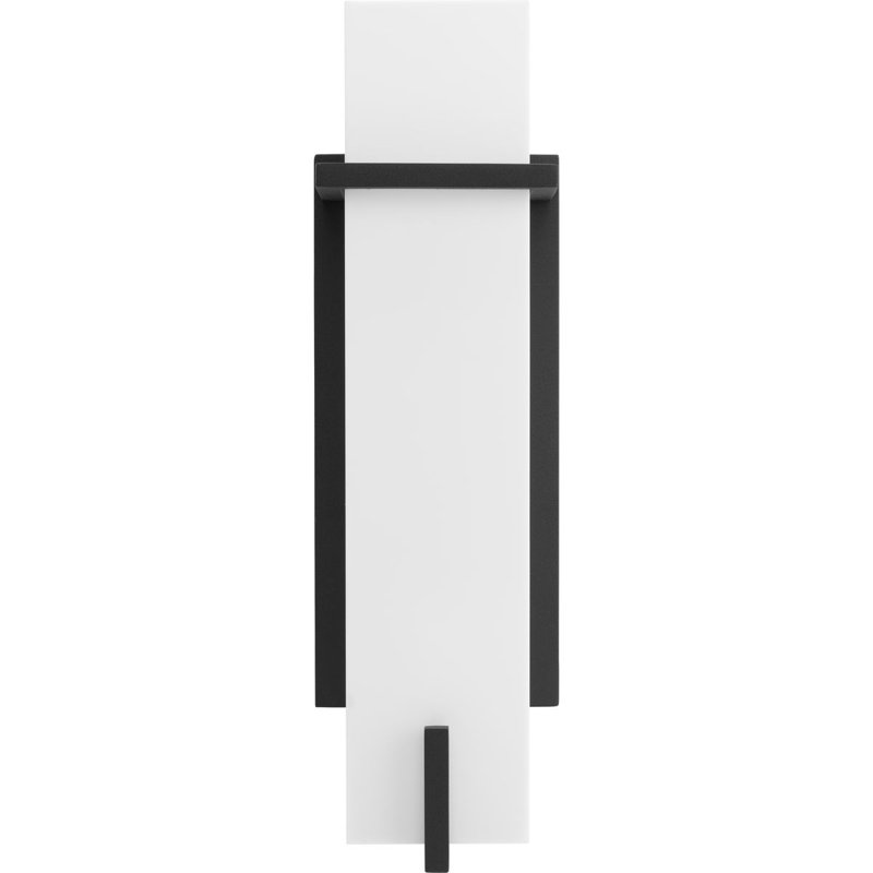 One-Light Modern Small Outdoor Wall Lantern, 18" H x 5.25" W x 5" D, Black