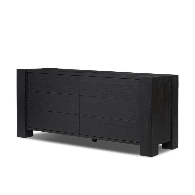 Perot 6 - Drawer Dresser, Aged Black Pine