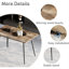 Table de salle à manger rectangulaire en bois aggloméré de 47 pouces avec pieds en acier noir, sièges 4 à 6 et plateau d'aspect bois pour la cuisine ou le bureau à domicile
