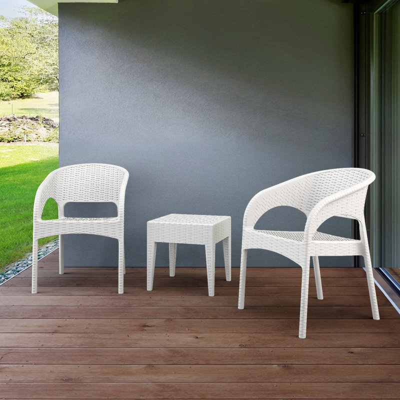 Chaise de patio Tomosuke, Blanc