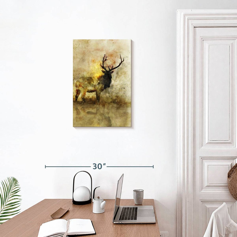 Calm Deer I, H 24 po x l 16 po