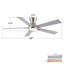 Ventilateur de plafond 52 po avec lumière et télécommande-332795617