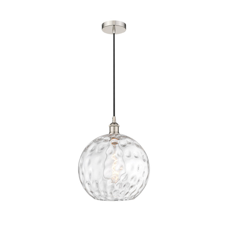 Ralph 1 - Light Single Drop Pendant Pendant, 14.75" H x 12" W x 12" D, Polished Nickel
