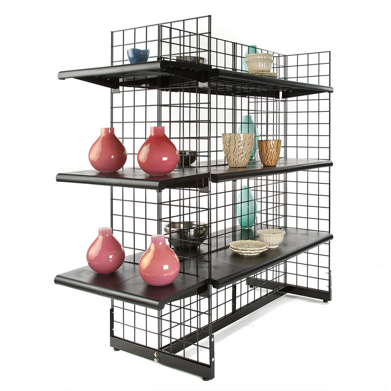49.5'' W Metal Merchandiser, Black
