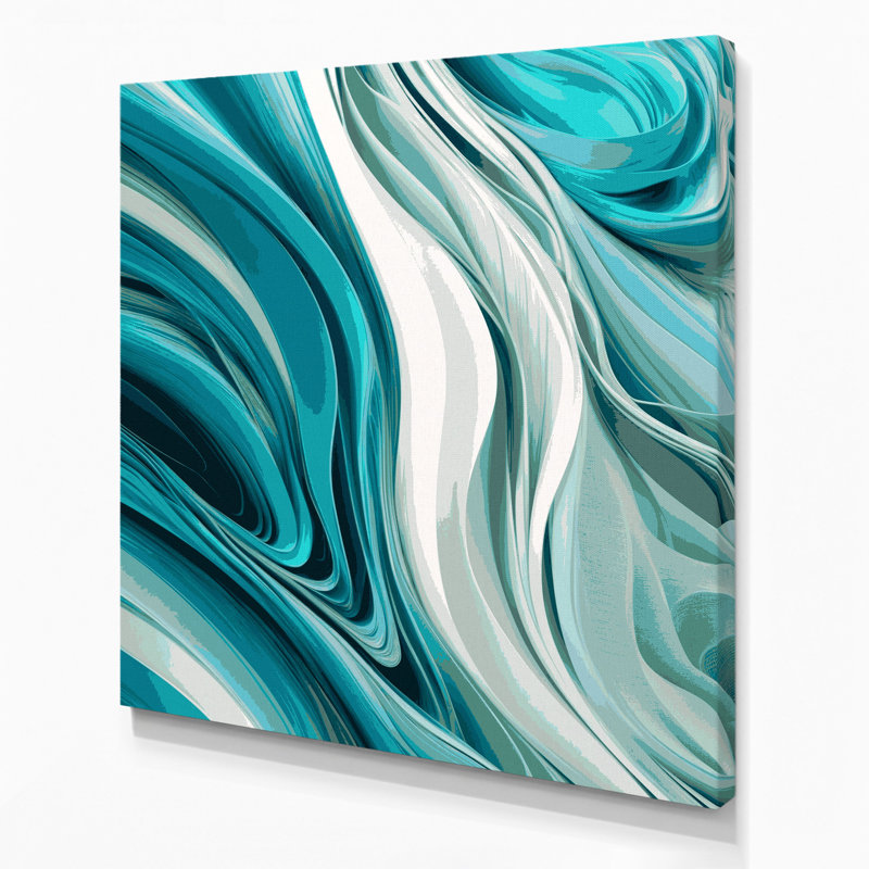 Digital Abstraction 32 Blue Canvas Wall Art, H 12 po x l 12 po