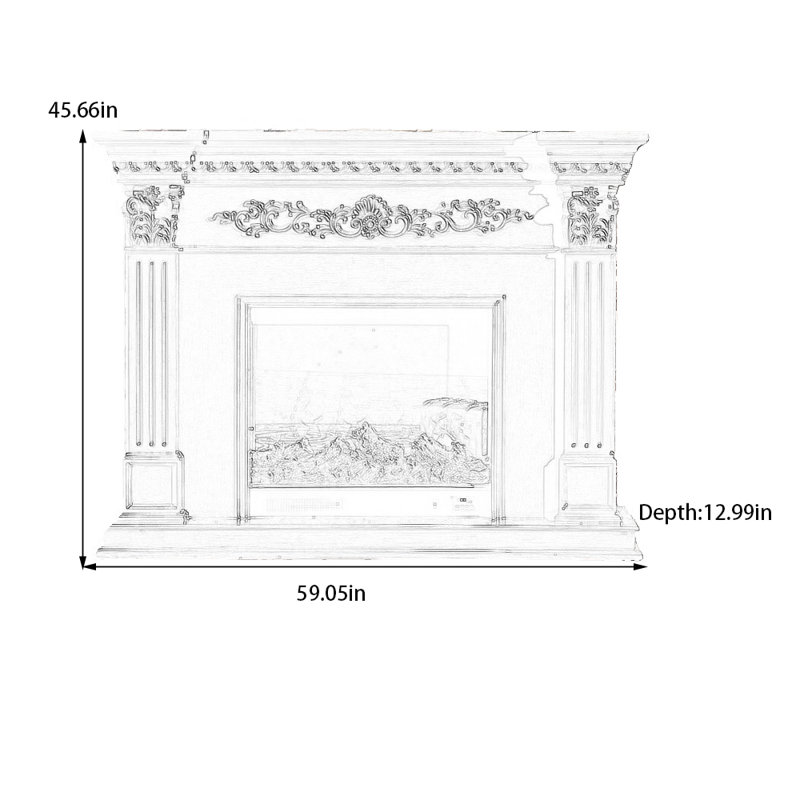 Esmon, 45.66" H x 59.05" W x 12.99" D, Brown
