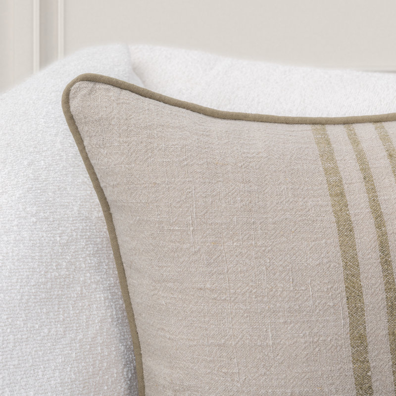 Coussin Newport, Vert olive, Carré 22 po