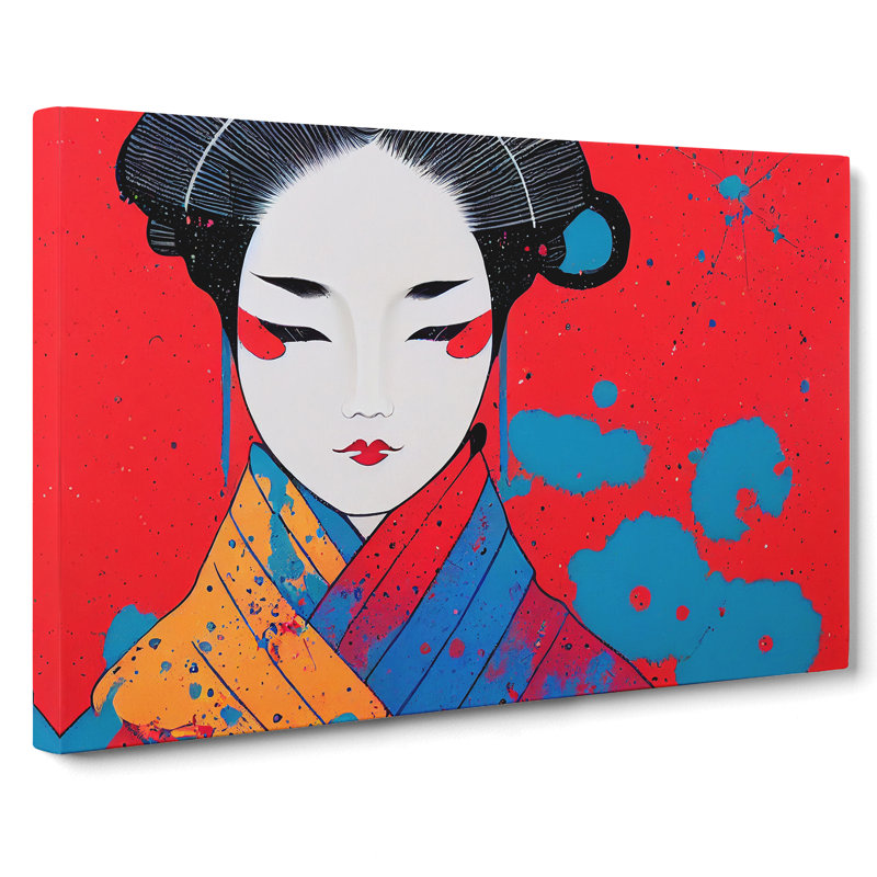 Painted Geisha Vol.6 Abstract - Wrapped Canvas, 35cm H x 50cm W x 3cm D