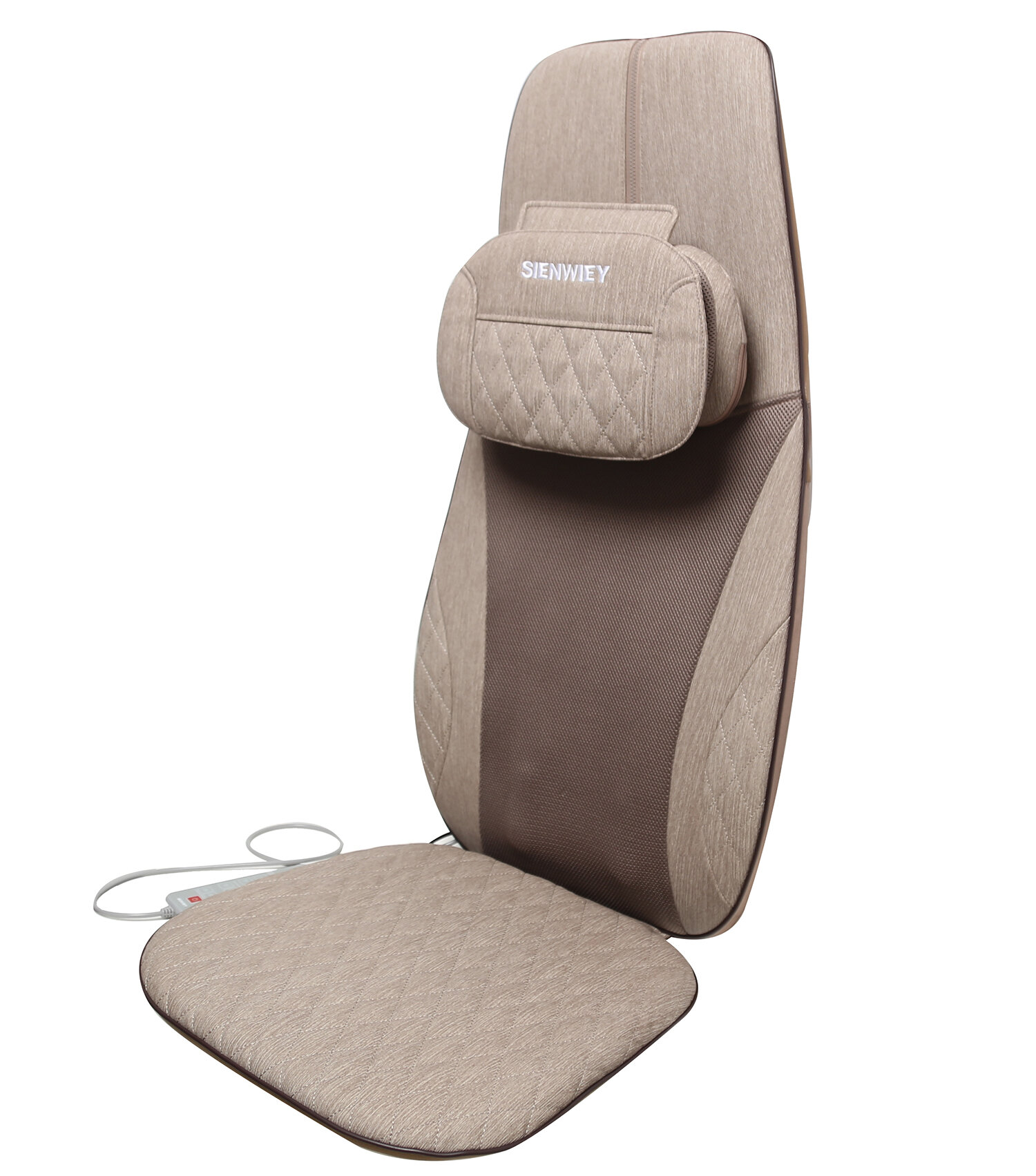 Aront Shiatsu Back Massage Cushion with Heat -Electric Back Massager  Kneading Back Massager for Whole Back, Upper or Lower Back-Massage Chair  Pad for Home Office Seat Use 