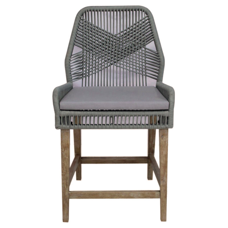Tabourets gris et gris délavés à hauteur de comptoir (ensemble de 2)