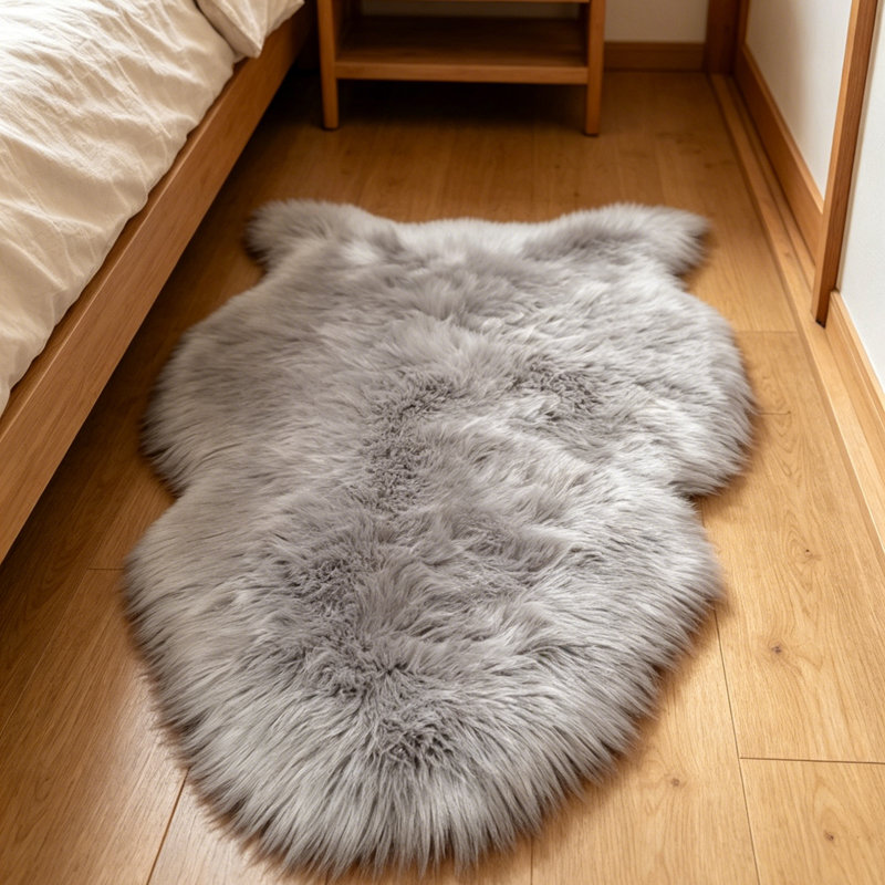 Novelty 90 cm x 60 cm Faux Sheepskin Area Rug