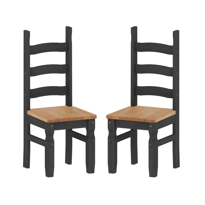 Corona 45cm H Solid Wood Side Chair, Grey 