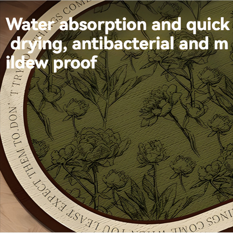Bath Mat Super Absorbent Non-Slip Diatomite Foot Pad – Quick Dry For Wet/Dry Separation In Bathroom, 35.43" L x 23.62" W