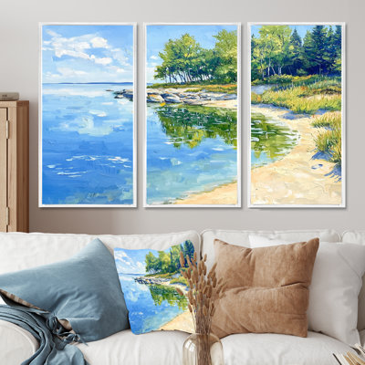 Great Lakes Reflections In Michigan I - Michigan Wall Art Living Room Set
