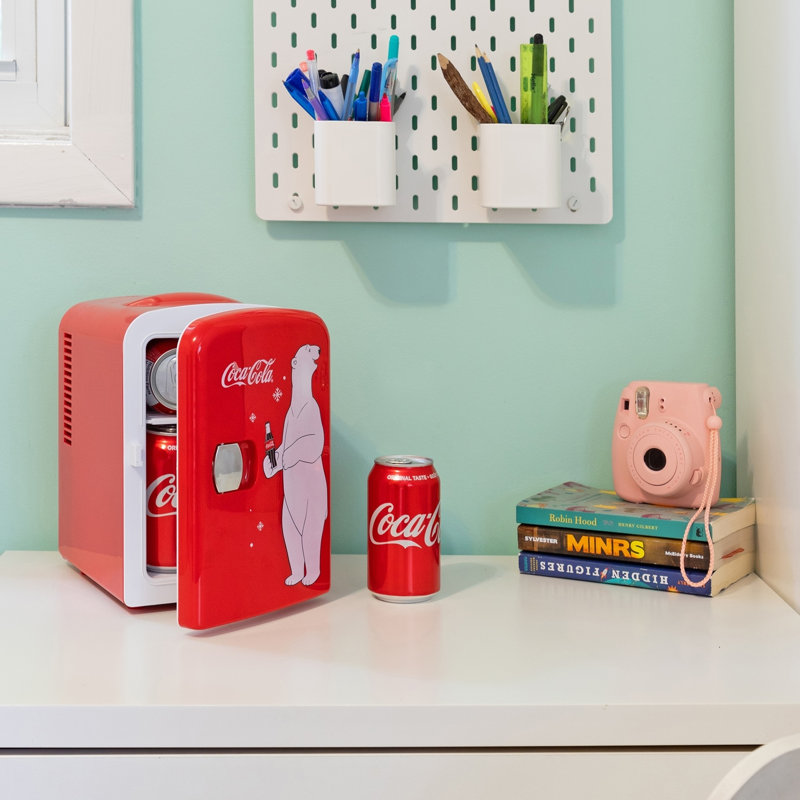 Coca Cola 4.2 Qt. Countertop Mini Fridge, Red