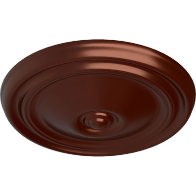 Endurathane Reece Ceiling Medallion, 12"OD x 1 3/4"P (Fits Canopies up to 2 3/8"), Hand-Painted Antique Copper Finish