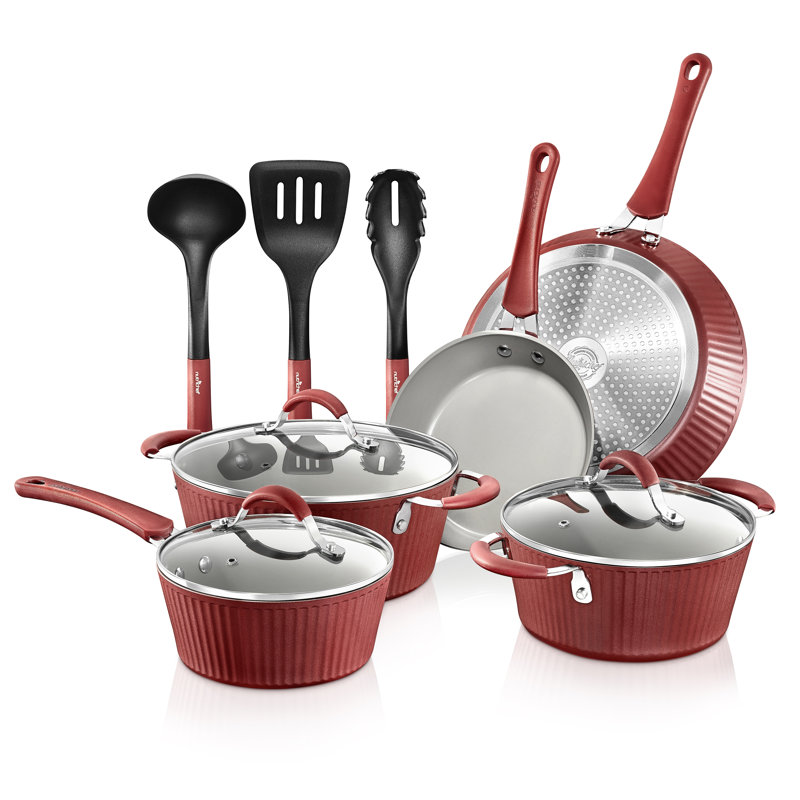 Batterie de cuisine antiadhésive Aluminium 11 pièces NutriChef