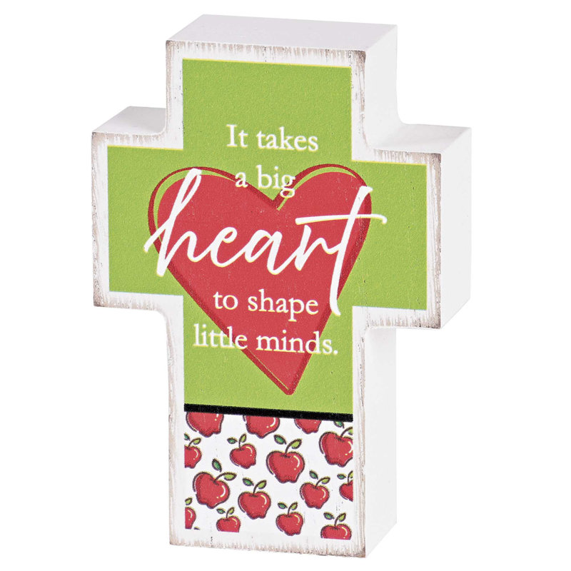 Plateau de table Cross It Takes A Big Heart 3 x 4