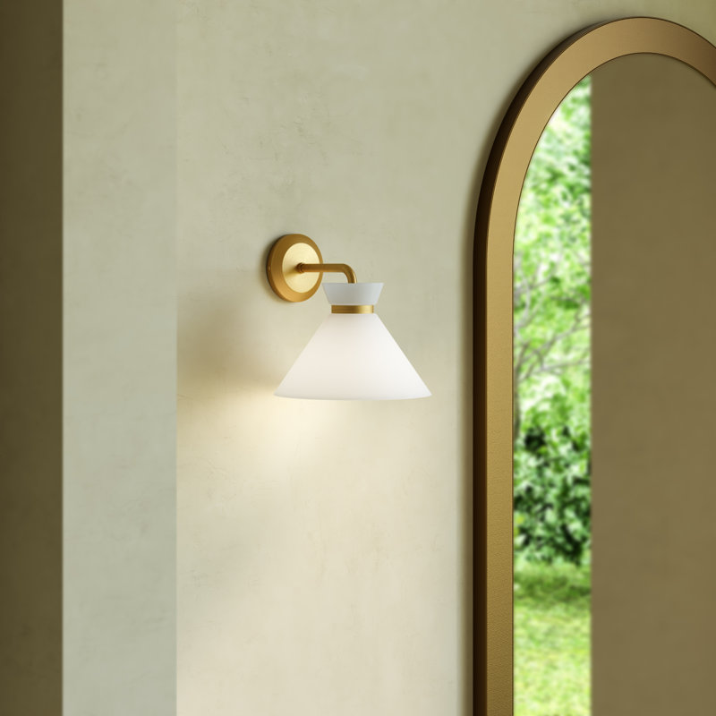 Dimmable Bath Sconce, Brushed Gold