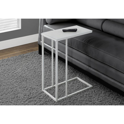 Table moderne, en forme de C, bout, côté, collation, salon, chambre à coucher, métal, contemporain, moderne