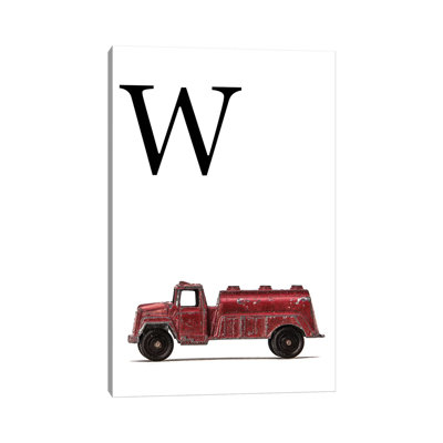W Water Truck White Letter - Print on Canvas