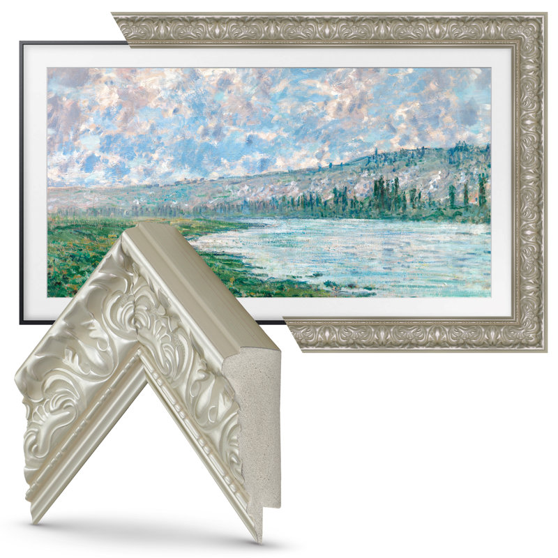 Tuscan Deco TV Frame for Samsung Frame TV and Frame Pro, Tuscan Pearl, 75"