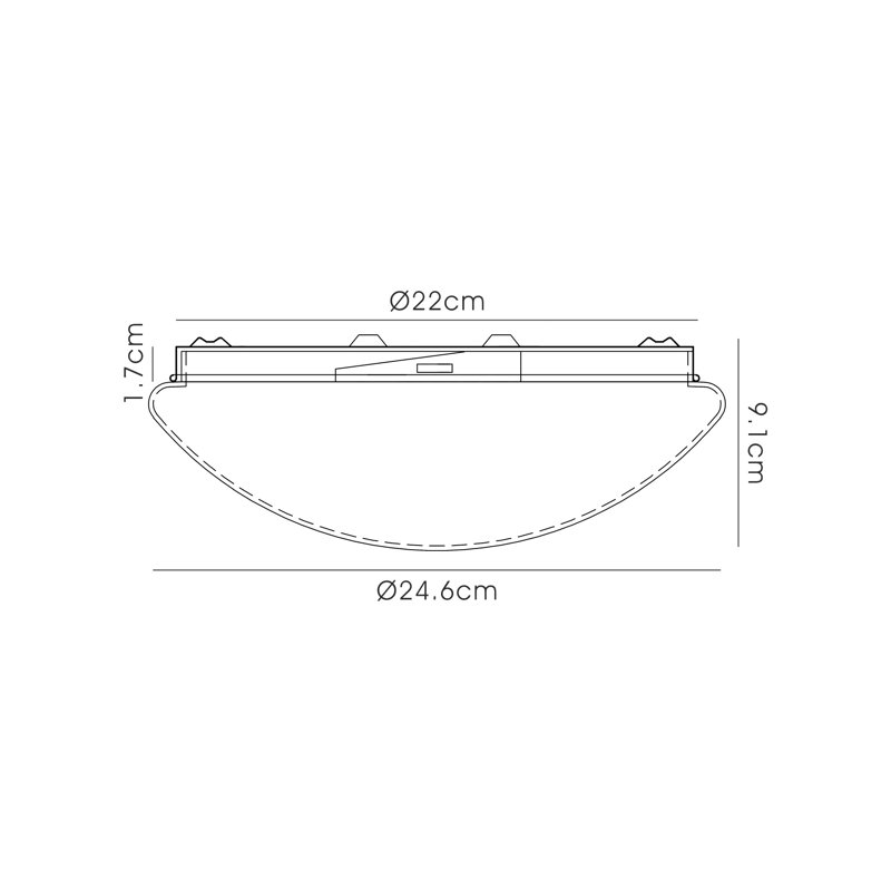 Isla Acrylic LED Flush Mount
