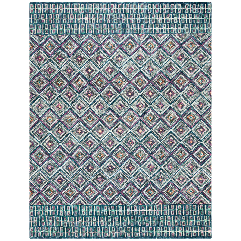 Deyoung Hand Tufted Wool Geometric Rug, Rectangle 3' x 5'